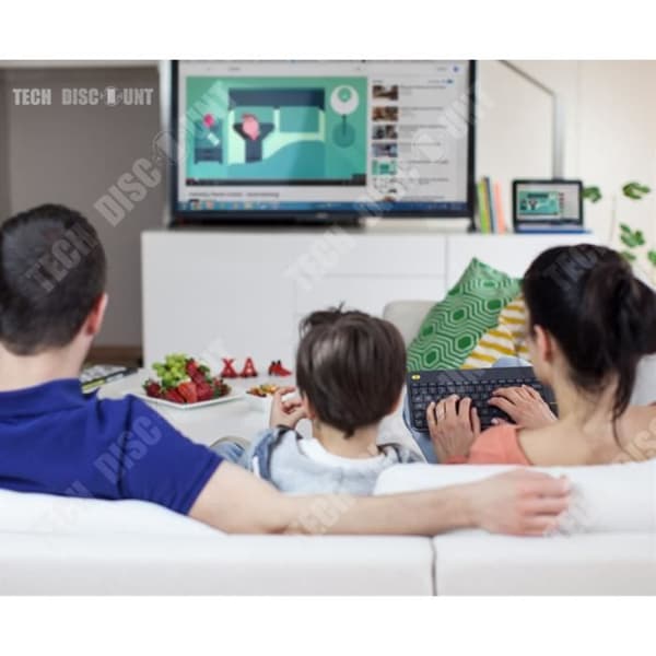 Trådlöst QWERT TD® touch-tangentbord, 2,4G trådlös anslutning, USB-gränssnitt, slimmad arkitektur för kontor, 78 ultra-tunna tangenter
