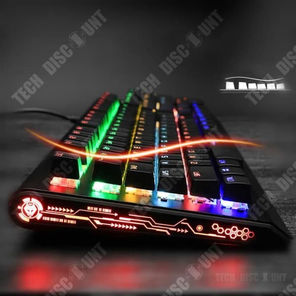 Klaviatur QWERT TD® 104 tangenter Bländande RGB bakgrundsbelysning Mekanisk klaviatur Typ-C gränssnitt Vattentät mekanisk stängning