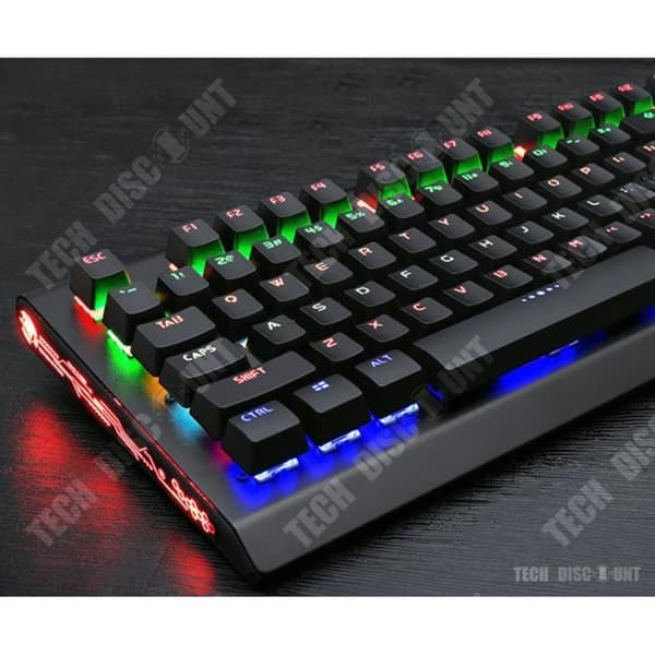 Klaviatur QWERT TD® 104 tangenter Bländande RGB bakgrundsbelysning Mekanisk klaviatur Typ-C gränssnitt Vattentät mekanisk stängning