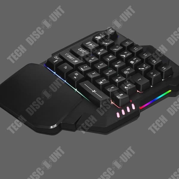 Ett handmekaniskt tangentbord QWERT INN® 35 tangenter RGB-belysning med sju färger Stor handledsstöd Passar alla modeller