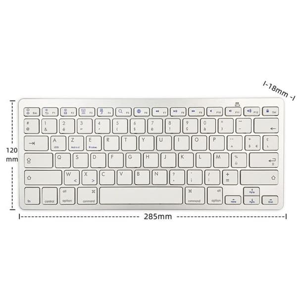 LCC® franskt tangentbord 285*120*18mm Wireless Bluetooth 3.0 Lätt att bära