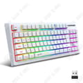 Miniatyrbild 1 av 4: Trådlöst INN®-tangentbord 87 tangenter 1800mah USB-laddning trådbundet tangentbord 2,4G vattentåligt RGB färgglada belysningseffekter gamingtangentbo