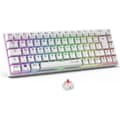 Pikkukuva 1 / 6: Trådlöst speltangentbord - The G-Lab - KEYZ TITAN - Mekanisk (röd switch) - Azerty - Trippelläge - RGB - Vit