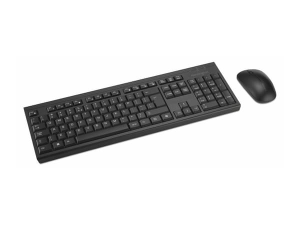 Kensington KM270 EQ - Tastatur- og mussett - full size - trådløs - 2.4 GHz, Bluetooth - QWERTY - US International