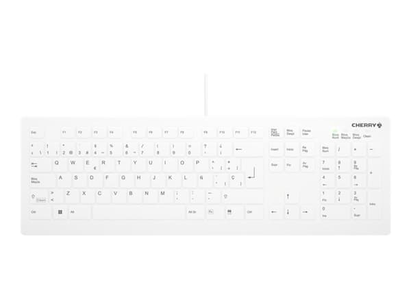 Active Key AK-C8112 - Tastatur - medical - 100% - full size - vaskbar - USB - QWERTY - Spansk - tastsvitsj: CHERRY SX - hvit Hvit