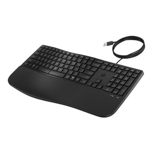 HP 480 Comfort - tangentbord - 3-zone layout, multi-device, 23 programmable keys full size - QWERTY - internationell engelska - svart Inmatningsenhet