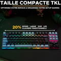 Miniatyrbild 3 av 7: Clavier Gamer - The G-Lab - KEYZ CAESIUM - RGB - Svart &amp; grå - TKL