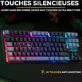 Miniatyrbild 4 av 7: Clavier Gamer - The G-Lab - KEYZ CAESIUM - RGB - Svart &amp; grå - TKL