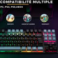 Miniatyrbild 7 av 7: Clavier Gamer - The G-Lab - KEYZ CAESIUM - RGB - Svart &amp; grå - TKL