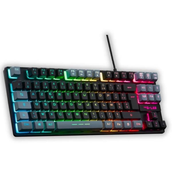Clavier Gamer - The G-Lab - KEYZ CAESIUM - RGB - Svart & grå - TKL