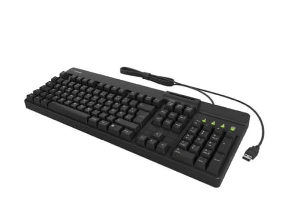KeySonic KSK-8040U-CR, Fuld størrelse (100 %), Ledningsført, USB, Membran, Sort