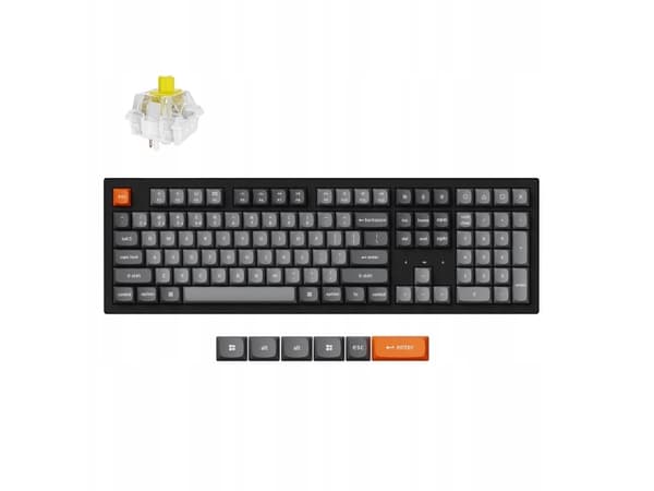 Keychron - K10 Max QMK Wireless Mechanical Keyboard - Klawiatura Mechaniczna Fully Assembled / White Backlight / Keychron Super Banana