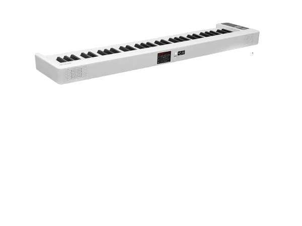 Kannettava elektroninen kosketinsoitin, Bluetooth-yhteys, 61/88 näppäintä, kaksoislähtö,61 Näppäintä Valkoinen