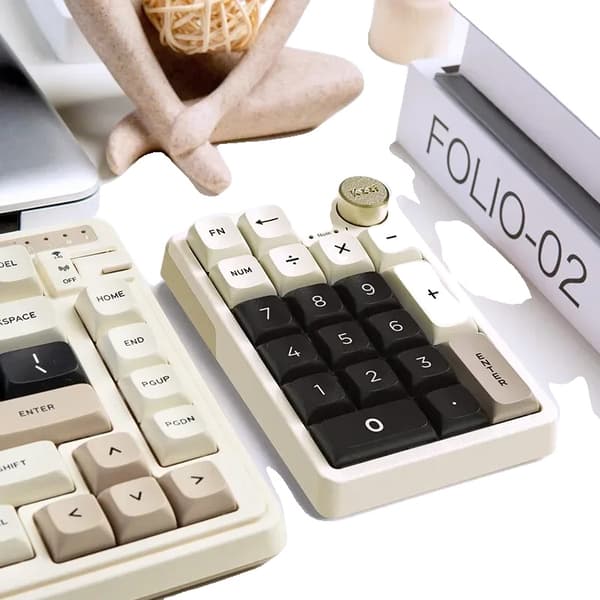 Kzzi K20 Mini Tastatur, Bluetooth Trådløs, Mekaniske Taster,Grå