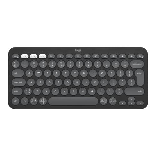 Logitech Pebble Keys 2 K380s - tangentbord - QWERTY - USA, internationellt - tonal graphite Inmatningsenhet