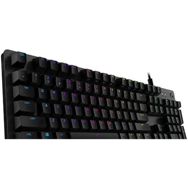 Logitech G 512 mekaniskt speltangentbord, RGB LIGHTSYNC, bakgrundsbelysta tangenter, GX-Tactile Brown, aluminiumlegering, F-nycklar
