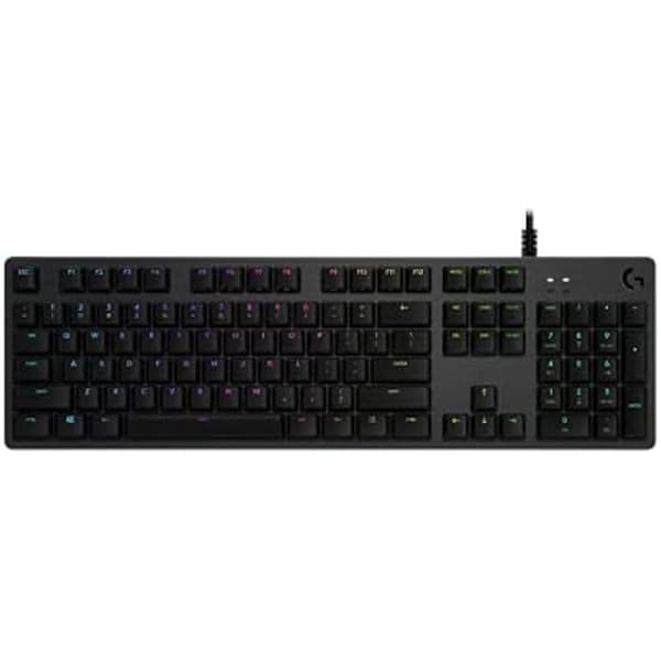 Logitech G 512 mekaniskt speltangentbord, RGB LIGHTSYNC, bakgrundsbelysta tangenter, GX-Tactile Brown, aluminiumlegering, F-nycklar Kol