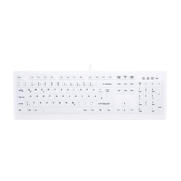 CHERRY AK-C8100F-UVS-W/GE tangentbord USB QWERTZ Tyskland Vit