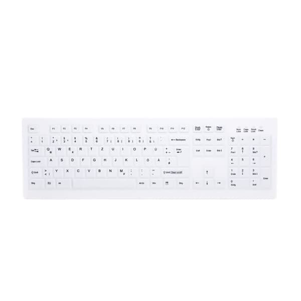 CHERRY AK-C8100F-FU1-W/GE tangentbord RF Trådlös QWERTZ Tyska Vit