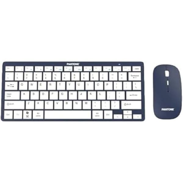 Trådlöst tangentbord och mussats - PANTONE - QWERTY - Marinblå - Scroll- och multimediaknappar Marinblå