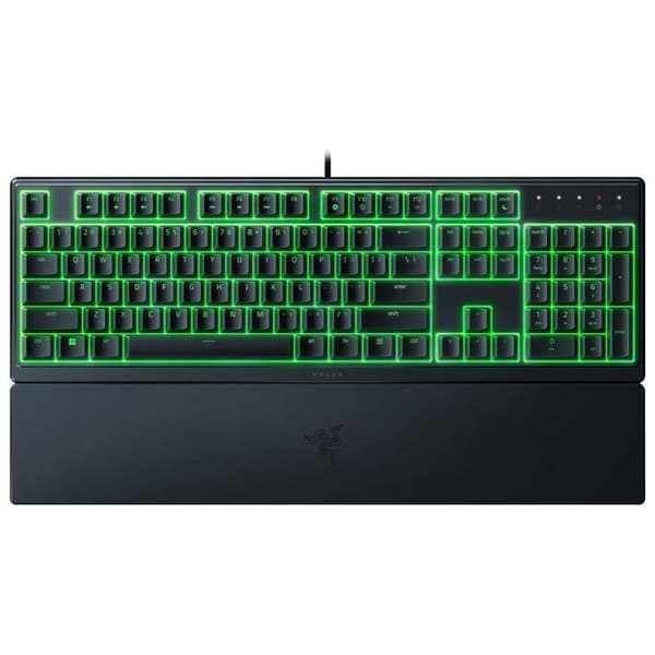 Gamingtangentbord - Razer - Ornata V3 X - Membran - Bakgrundsbelyst - Ergonomiskt handledsstöd