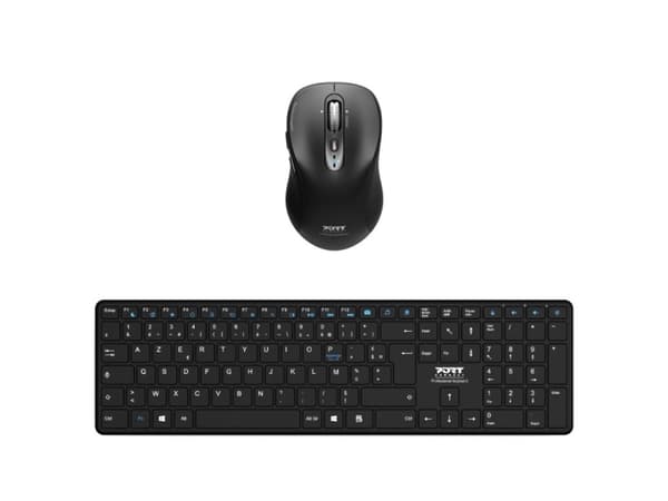 PORT - Tastatur- og mussett - trådløs Sort