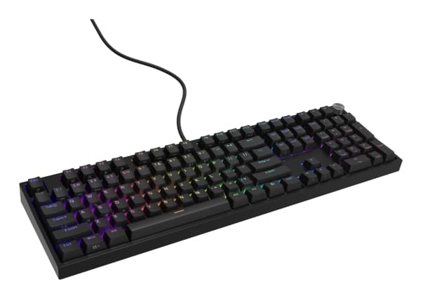 PELINÄPPÄIMISTÖ GENESIS THOR 404 US RGB TAUSTAVALAISTUS MEKAANINEN MUSTA OUTEMU PERSIKKA HILJAINEN musta