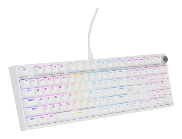 GENESIS NKG-2300, Kabel, USB, Mekaniska tangentbrytare, QWERTY, RGB LED, Vit