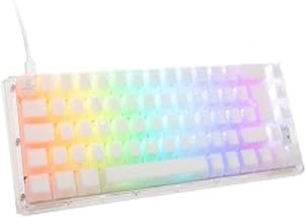 Spelklaviatur - DUCKY - One 3 Aura White SF - RGB LED - MX-Silent-Red - Trådbunden Vit