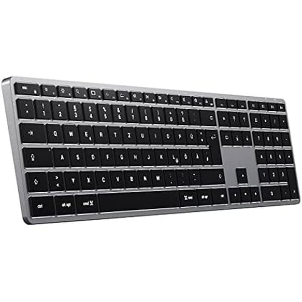 Tangentbord - SATECHI - Slim X3 - Bluetooth - QWERTZ Tysk - Svart och Grå