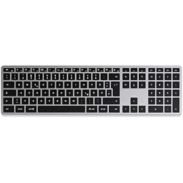Tangentbord - SATECHI - Slim X3 - Bluetooth - QWERTZ Tysk - Svart och Grå Svart, Grå