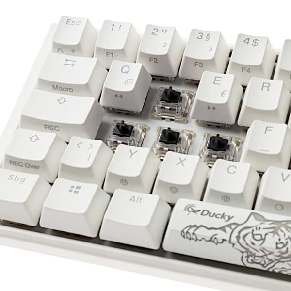 Spel tangentbord - DUCKY - One 3 Classic Pure White SF - RGB LED belysning - MX-Black - Trådad