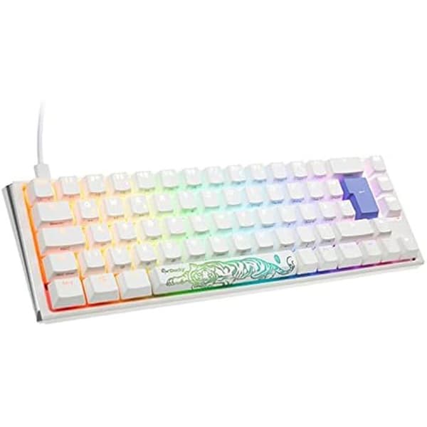 Spel tangentbord - DUCKY - One 3 Classic Pure White SF - RGB LED belysning - MX-Black - Trådad Vit