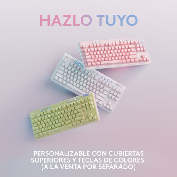 KÄYTETTY Pelinäppäimistö Logitech Valkoinen Espanjalainen Qwerty QWERTY (Kunnostetut Tuotteet A)