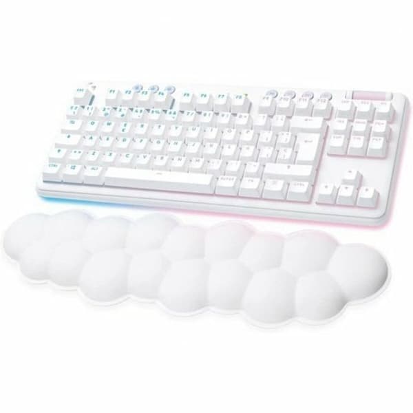 KÄYTETTY Pelinäppäimistö Logitech Valkoinen Espanjalainen Qwerty QWERTY (Kunnostetut Tuotteet A)