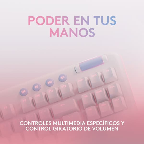BEGAGNAD Gaming Tangentbord/ OR: Speltangentbord Logitech Vit Qwerty Spanska QWERTY (Renoverade A)