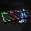 Miniatyrbild 6 av 6: 104 Tangenter-Qwerty-Spelmus-Tangentbord Spel-Tangentbord Tyst-med mus, Membran, RGB-bakgrundsbelysning i sju färger