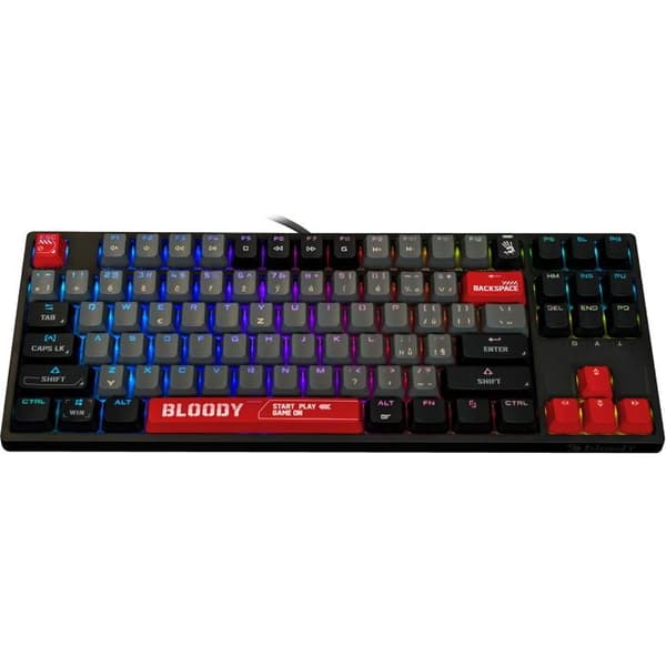 A4tech Bloody S87 Röd Switch, USB, svart/röd