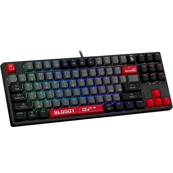 A4tech Bloody S87 Röd Switch, USB, svart/röd