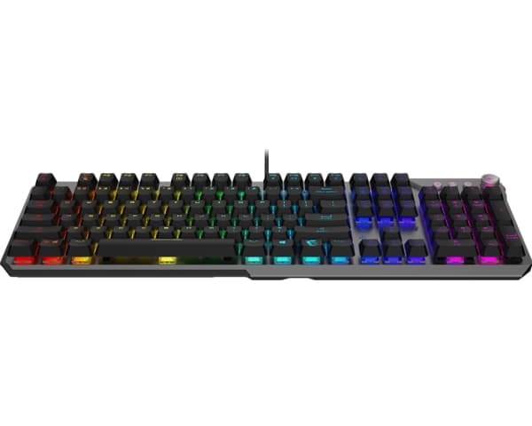 MSI STRIKE 600 SILENT US, Kabel, USB, Mekaniska tangentbrytare, QWERTY, RGB LED, Svart
