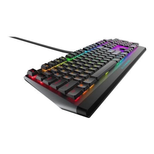 Alienware AW510K - tangentbord - QWERTY - Amerikansk engelska - Dark Side of the Moon Inmatningsenhet Svart, Grå