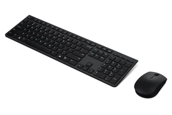 Lenovo Professional - Sats med tangentbord och mus - trådlös - 2.4 GHz - QWERTY - Amerikansk engelska - Brown Box