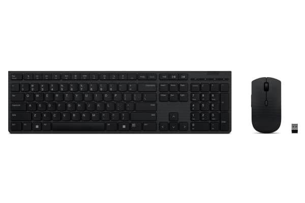 Lenovo Professional - Sats med tangentbord och mus - trådlös - 2.4 GHz - QWERTY - Amerikansk engelska - Brown Box