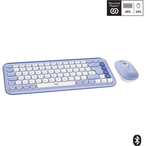 Logitech Pop Icon Combo, Lila - US INTL lila, Vit