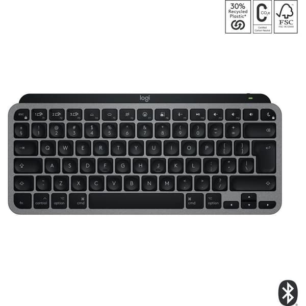 Logitech MX Keys Mini För Mac Minimalistisk Trådlös Belyst Tangentbord, Rymdgrå - US INTL