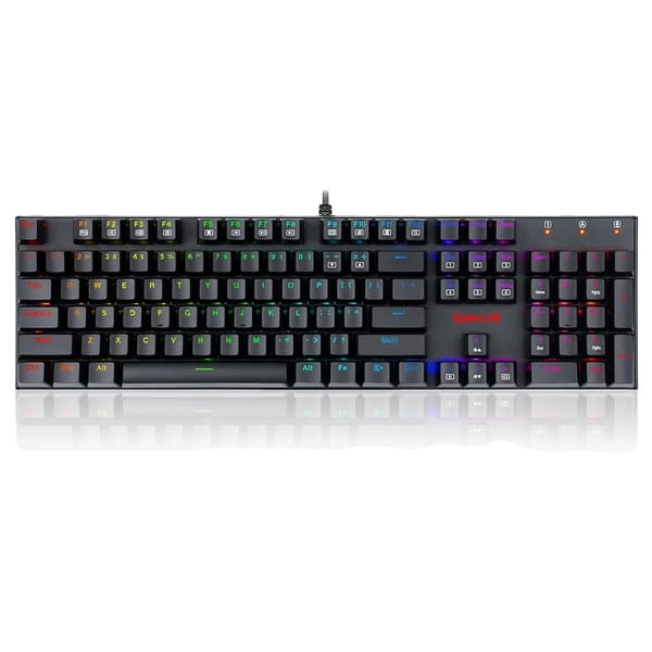 Mechanisk Gaming Tastatur, 104 Taster, RGB Baggrundsbelysning med 18 Effekter,104-Tast K565-RGB