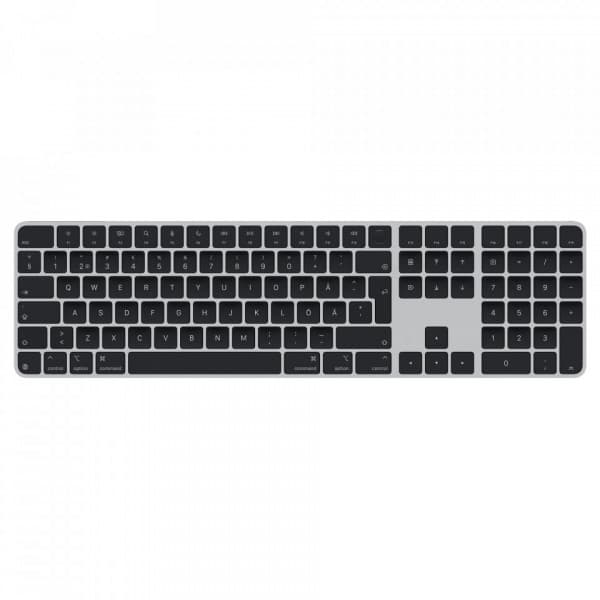 Apple Magic Keyboard Touch ID:llä , suomi/ruotsi, mustat näppäimet (MXK83)