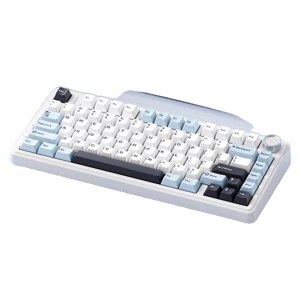 Mechanisk Spelkeyboard, Dubbelfärgade PBT-tangenter, 16 Miljoner RGB-färger,Blå halvmånebrytare