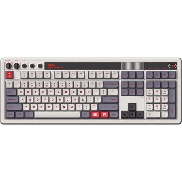 8BitDo Retro Mekaniskt Tangentbord (N Edition) med Integrerad Numpad Dubbla Superknappar - UK