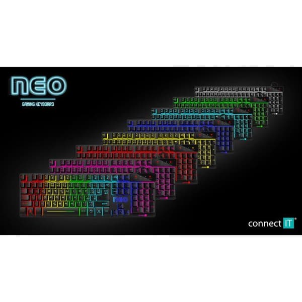 CONNECT IT Spelklaviatur Neo Pro svart - CZ/SK
